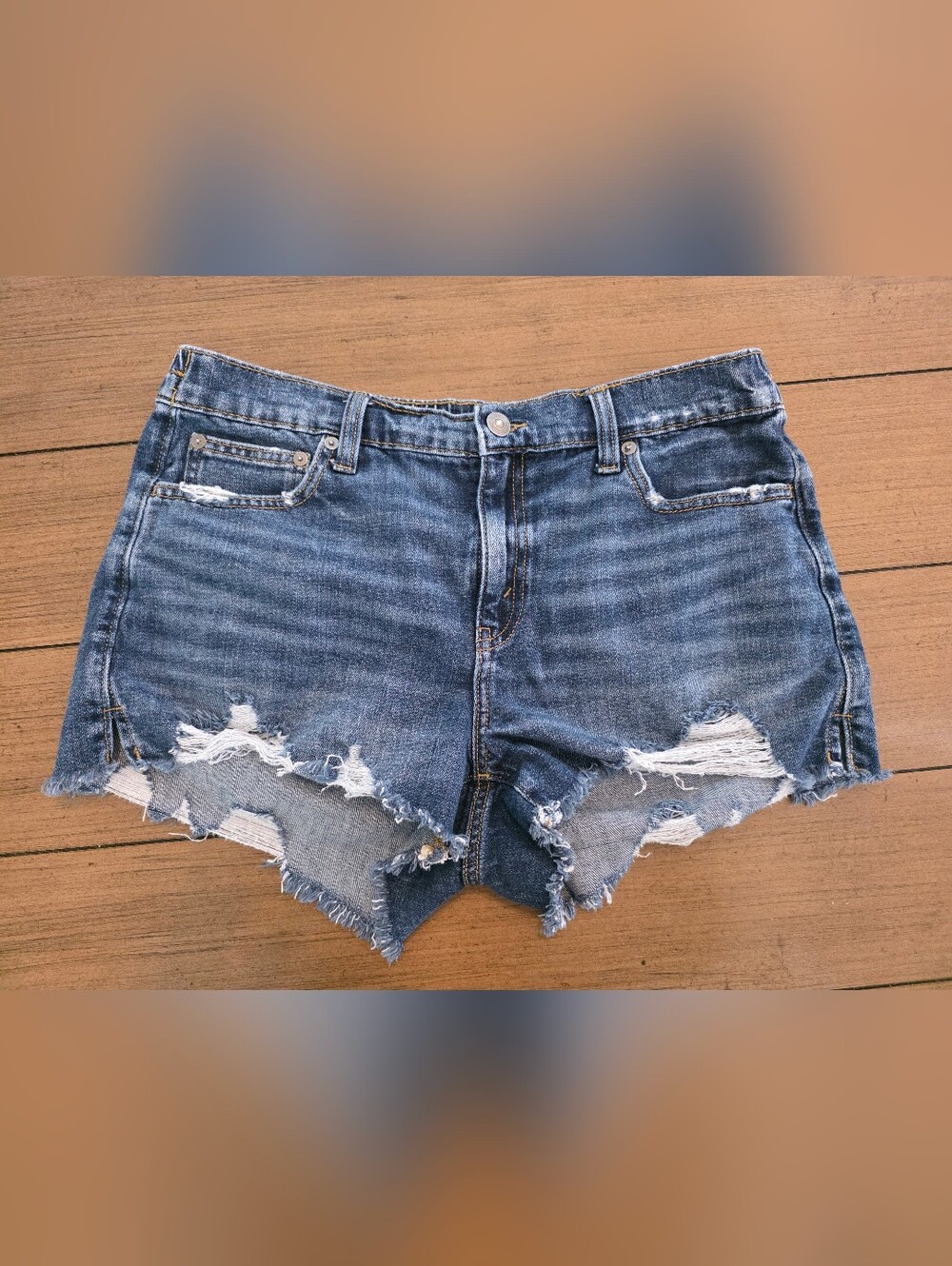 Aerie Daydream Denim Short Medium Blue Wash ** Medium ** EUC!!! - Picture 3 of 5